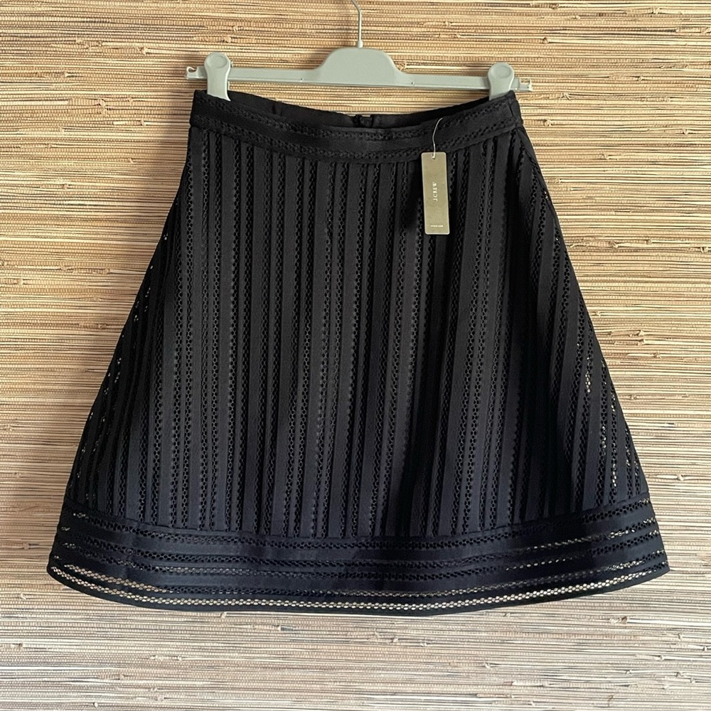 J.Crew Elegant Black Lace Skirt NWT